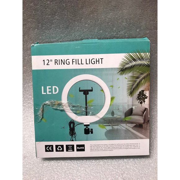 LED 12-Inch Ring Fill Light w/ Phone Holder - Picture 3 of 4